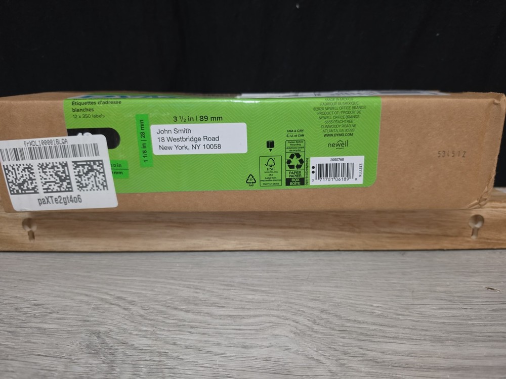Dymo Labels LabelWriter 3-1/2″Wx1-1/8″H , 12 Rolls, White 2050768