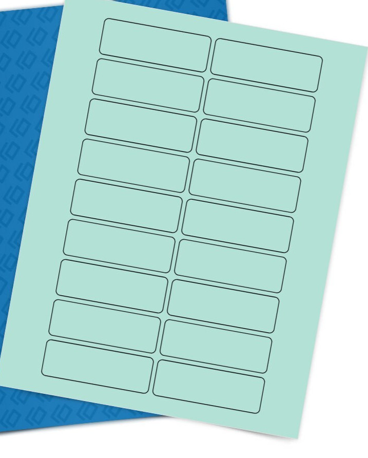 PASTEL GREEN 3″ X 1″ MATTE Labels RECTANGULAR Adhesive18 PER SHEET LASER/INK