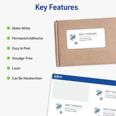 Printable Shipping Labels 2 x 4 Inch Customizable Stickers