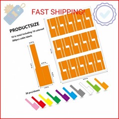 300pcs Cable Labels, 10 Colors Colorful Cord Labels Self Adhesive Waterproof Sti