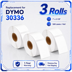 3Rolls 1”x2-1/8” Small Multipurpose 500 Labels 30336 For Dymo Labelwriter 450