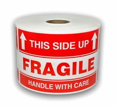 Fragile This Side Up Arrow Stickers | 3″x5″ | Peel and Stick | 2RLS 1000 Labels
