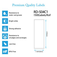 1 Rolls 76mm×26mm 1500 RD-S04U1 RDS04U1 File Folder Paper Label For Brother TD