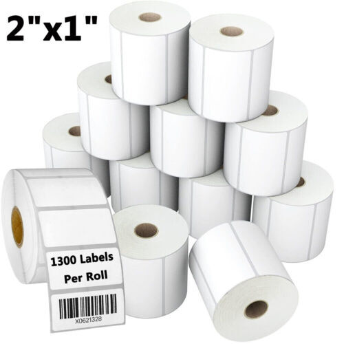 2″x1″ Direct Thermal Barcode SKU Labels, for Rollo&Zebra LP2824 LP2422 1300/Roll