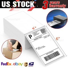 500pcs 4″x6″ Fan-fold Direct Thermal Shipping Label Paper Self-adhesive Mailing