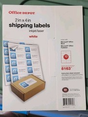 Office Depot 2 In X 4 In Shipping Labels 250 Labels Brand New