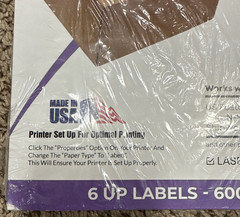 600 Address Shipping Labels 3 1/3″ x 4″ For Laser Inkjet 6-up 100 Sheets – NEW