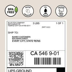 BPA Free Shipping Labels – Zebra & Rollo Printers