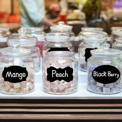 Chalkboard Labels 200 PCS Reusable Waterproof Jar Stickers with Marker Kitchen S