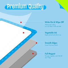 5 PCS Large Magnetic Labels, 5 Colors Reusable Dry Erase Blank Magnets Write …