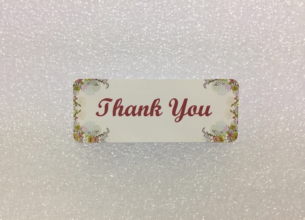 Thank You Stickers 30PCS Design#24 (Burgandy|Dark Red)