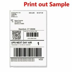 4 x 6 Fanfold / Roll Thermal Shipping Labels Paper for Zebra & Rollo Printers