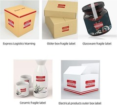 Fluorescent Red 2″ x 3″ Fragile Stickers – 500 Count for Reliable Protection