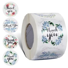 500 Pcs 2 Inch Thank You Stickers for Small Business Greeting Cards Gift Wraps