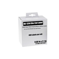 15 x DK-1204 For Brother White Paper Labels,400 Labels/Roll,With Cartridge Frame