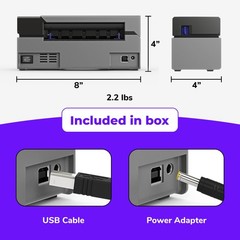 USB Shipping Label Printer – Commercial Grade 4×6 Thermal Label Printer for S…