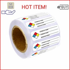 SDS Stickers/MSDS Stickers for Chemical Safty Data 1 X 3 Inches – Chemical Ident