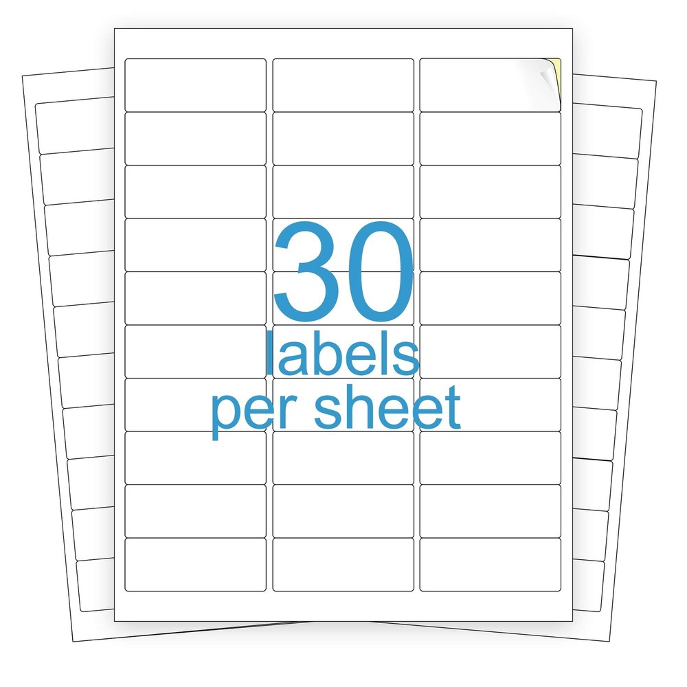 Label Sticker, Address Labels – 30 Up Shipping Labels 1” x 2-5/8” Self-Adhesi…