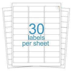 Label Sticker, Address Labels – 30 Up Shipping Labels 1” x 2-5/8” Self-Adhesi…