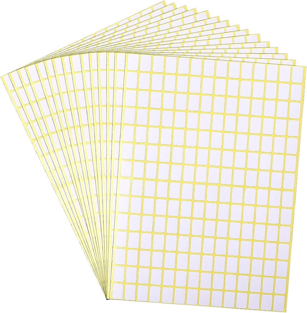 2940 Pcs Matte Small White Labels Stickers Blank Labels Removable Price Tags