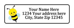 400 Cute Bee Personalized Return Address Labels 1/2 inch by 1 3/4 inch