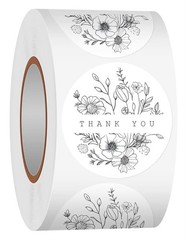 20 Count 1.5in Round Thank You Stickers Self-Adhesive