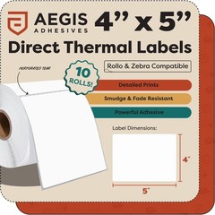 – 4″ X 5″ Direct Thermal Labels (3000 Count, 10 Rolls) – Postage Labels, FNSK…