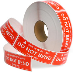 1000 Etiquetas Adhesivas Envio 1×3 Pulgadas Manejar Con Cuidado No Doblar