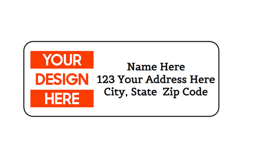 30 CUSTOM LOGO PICTURE IMAGE PERSONALIZED RETURN ADDRESS LABELS 1 in X 2.625 in