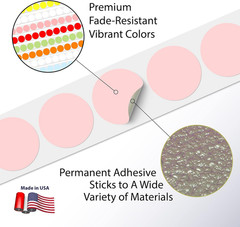 2” Circle Direct Thermal Perforated Stickers Labels for Barcodes, Address, Smal