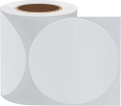 Hybsk White Permanent Color-Code Dot Stickers round Semi Gloss Paper Stickers Ad