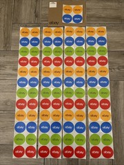 100 Stickers Classic Round eBay Stickers 3″ x 3″ Office Supplies New Unused