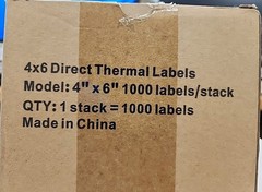 1000 4 x 6 Fanfold Direct Thermal Shipping Labels White For Zebra Rollo Printer