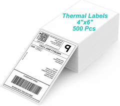 4″X6″ Direct Labels, Fanfold Thermal Label Printer Paper – Compatible with Zebra