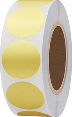 Hybsk 1000Pcs Gold Coin Stickers Circle Dot Labels for Envelope Seals 1 Inch rou