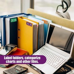 500Pcs 2026 Year Stickers, 3/4X1-1/2 Inch File Folder Labels 26 Year Colored Sel