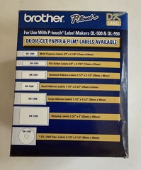 Brand New, Factory Sealed Brother Genuine DK-1202 Die-Cut Shipping Paper Labels.