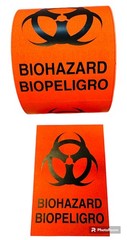3×5 Biohazard / Biopeligro Labels Regulated Warning Stickers (2) RLS of 250 EA