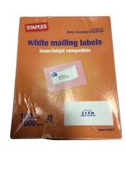 White Mailing Labels Laser Inkjet Compatibles 2″ x 4″ Free Shipping 1000 Labels