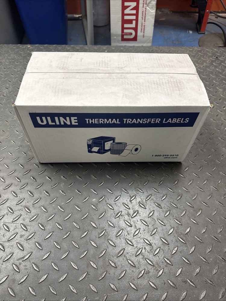 NEW!! ULINE Industrial Thermal Transfer Labels – 4 x 3″, Pack of 4. S-5036