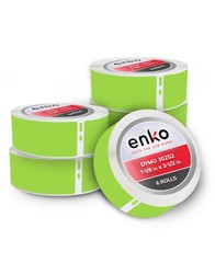 enKo [6 Rolls, 2100 Labels] Address, Shipping & Barcode Labels 30252 – Green …