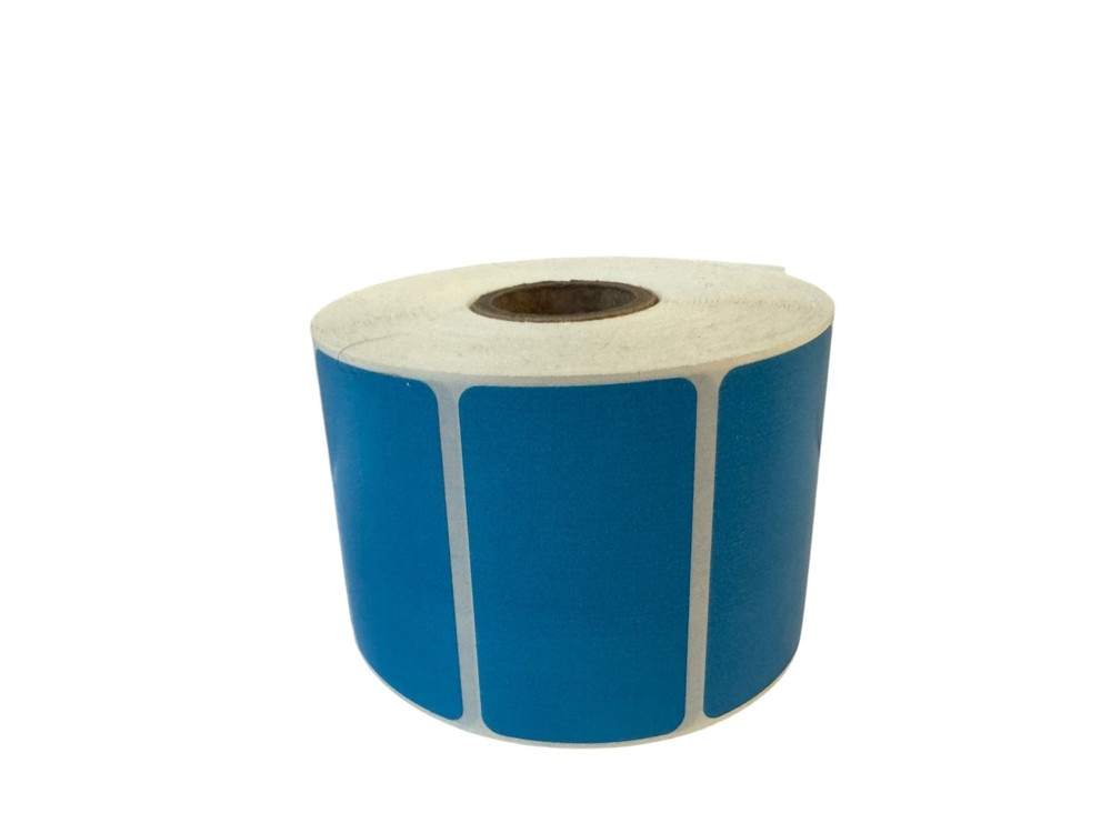 Direct Thermal Labels- 2.25×1.25 Blue Color 1000 labels per roll, 1-10 Rlls