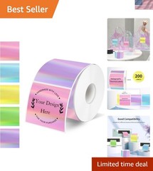Square Thermal Labels Stickers 2″ x 2″, Holographic Thermal Stickers Labels, …