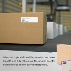Compatible DYMO 30252 11/8″ x 31/2″ Address & Barcode Labels Compatible wit…