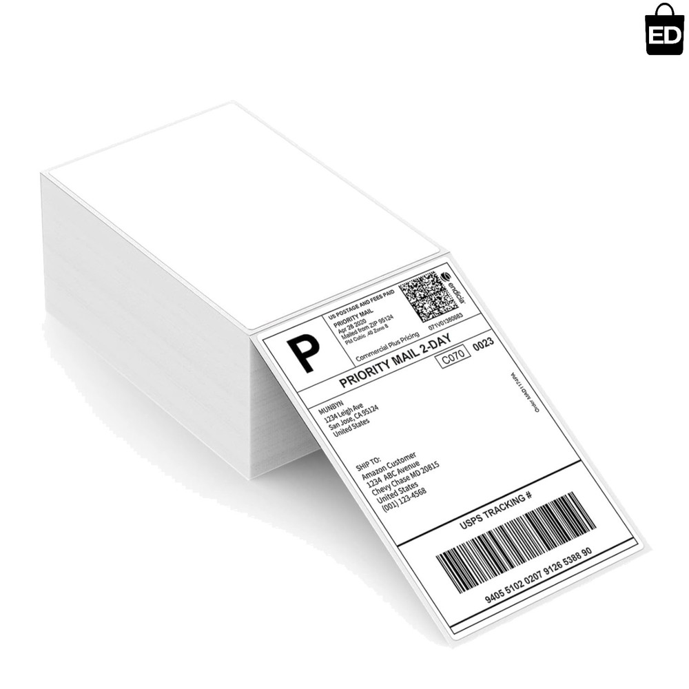 500 Count 4×6 Thermal Shipping Labels – Eco-Friendly, BPA Free, Strong Adhesive