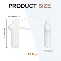 20Pcs Security Hard Tags RF 8.2MHz Clothes Hard Tags with Lanyards, White