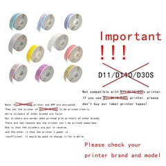 1600Pcs D30 Label Tape P11 Paper P15 Portable Label Stickers10rolls12x40mm Mix2