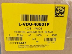4000 4×6 Direct Thermal Shipping Labels – 4 Rolls – 3″ Core – 1000 Per Roll