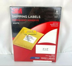 3M Shipping Labels 2″ x 4″ White 3200-T – 1000 Labels- Sealed Unopened!