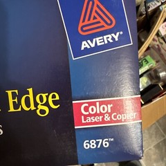 Avery Vibrant Color-Printing Shipping Labels 4 3/4 x 7 3/4 White 50/Pack 6876